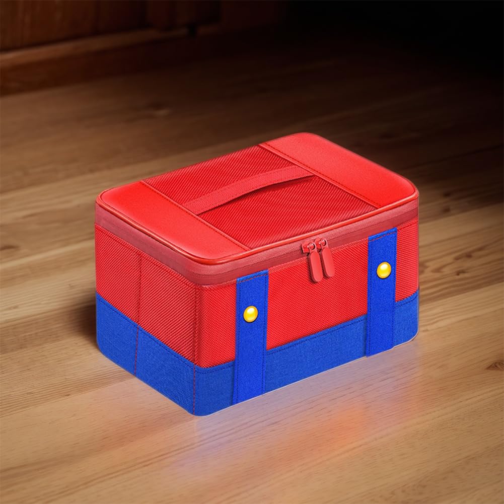 Funda Protectora de Transporte Grande a Prueba de Golpes, Bolsa de Almacenamiento portatil Impermeable Compatible con Nintendo Switch/OLED Consola Pro Controller, Rojo y Azul