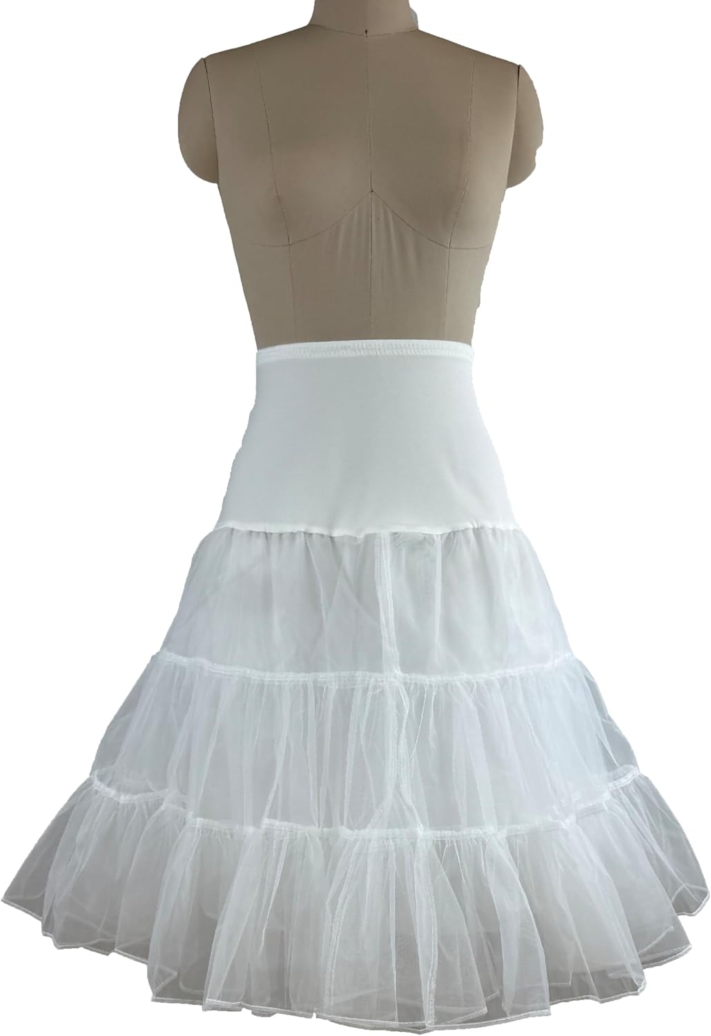 1950s Women's Vintage Petticoat Knee-Length Tulle Skirt Crinoline Half Slip.
