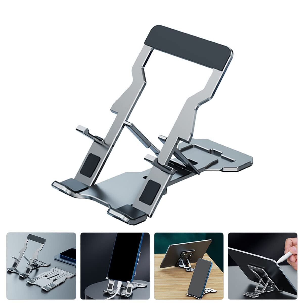3pezzi Supporto Telefonico Da Tavolo Supporto Per Smartphone e Tablet Design Compatto e Stabilità Ottimale Per Videochiamate e Visione Di Film
