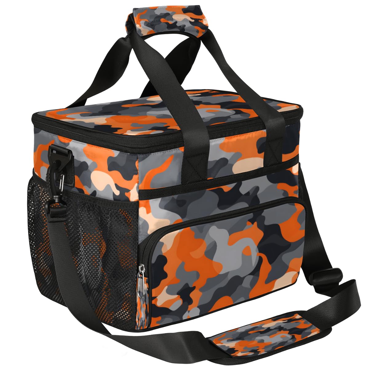 Camo Skin Insulated Picnic Backpack Lunch Box for Women Men Picnic Basket Tote Lunch Bag Picnic Bag Portable Lunch Bags for Picnic, Beach, Work, Trip,Office, Camp Fashion Camouflage