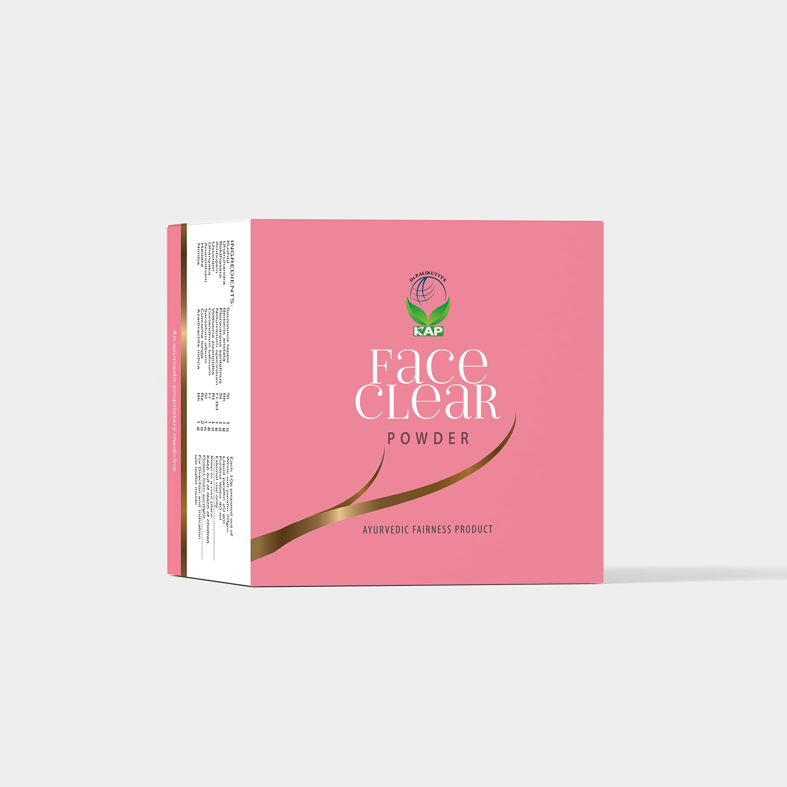 Dr.P. Alikutty's KAP Face Clear Matte Finish Powder for All Skin Type, 30 Grams(Pack of 1), Multicolor