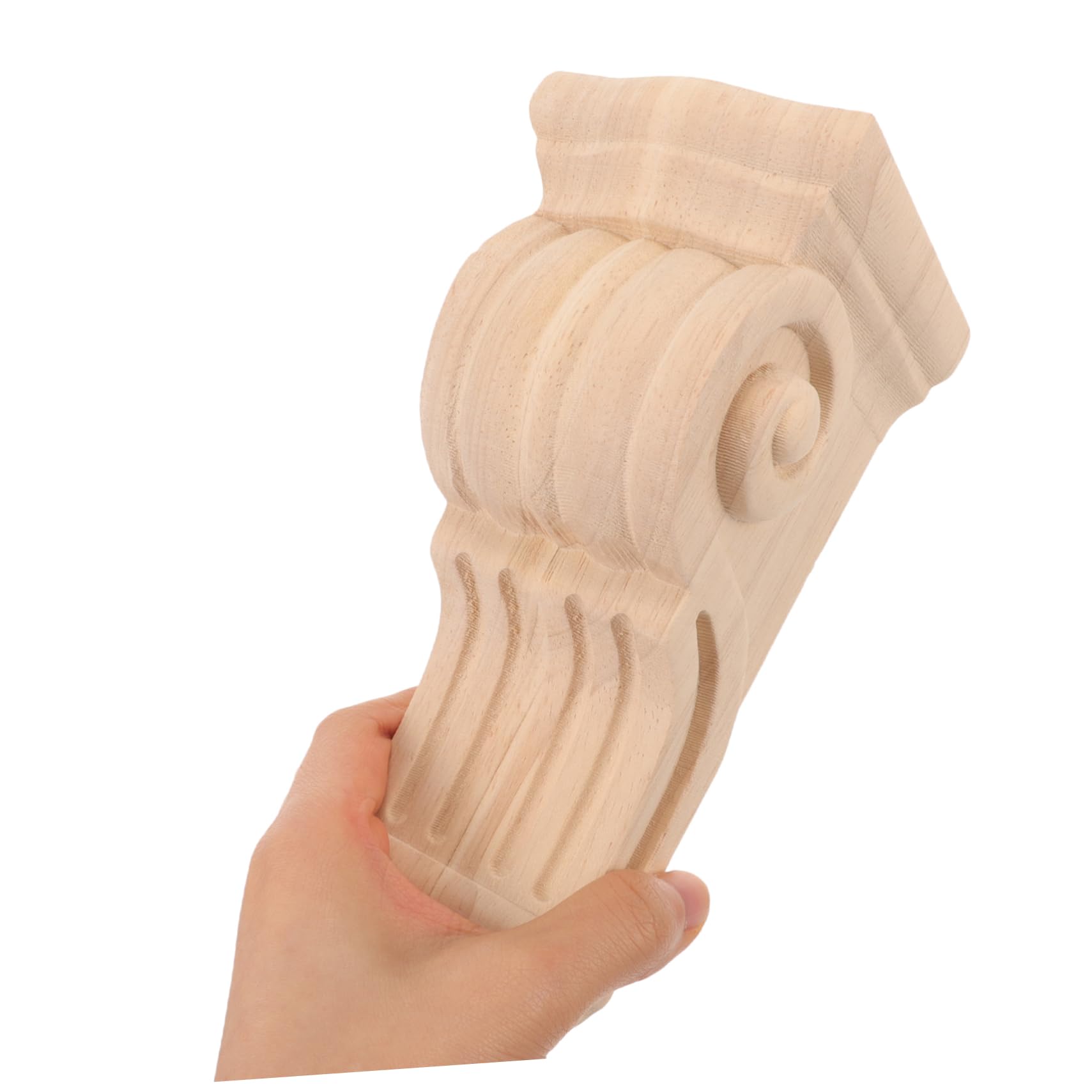 Elegante Holzsäulen Eckleiste mit Dekorativem Design Künstlerisch Geschnitzt Leicht zu Bemalen für Wand und Möbeldekoration im Wohnraum