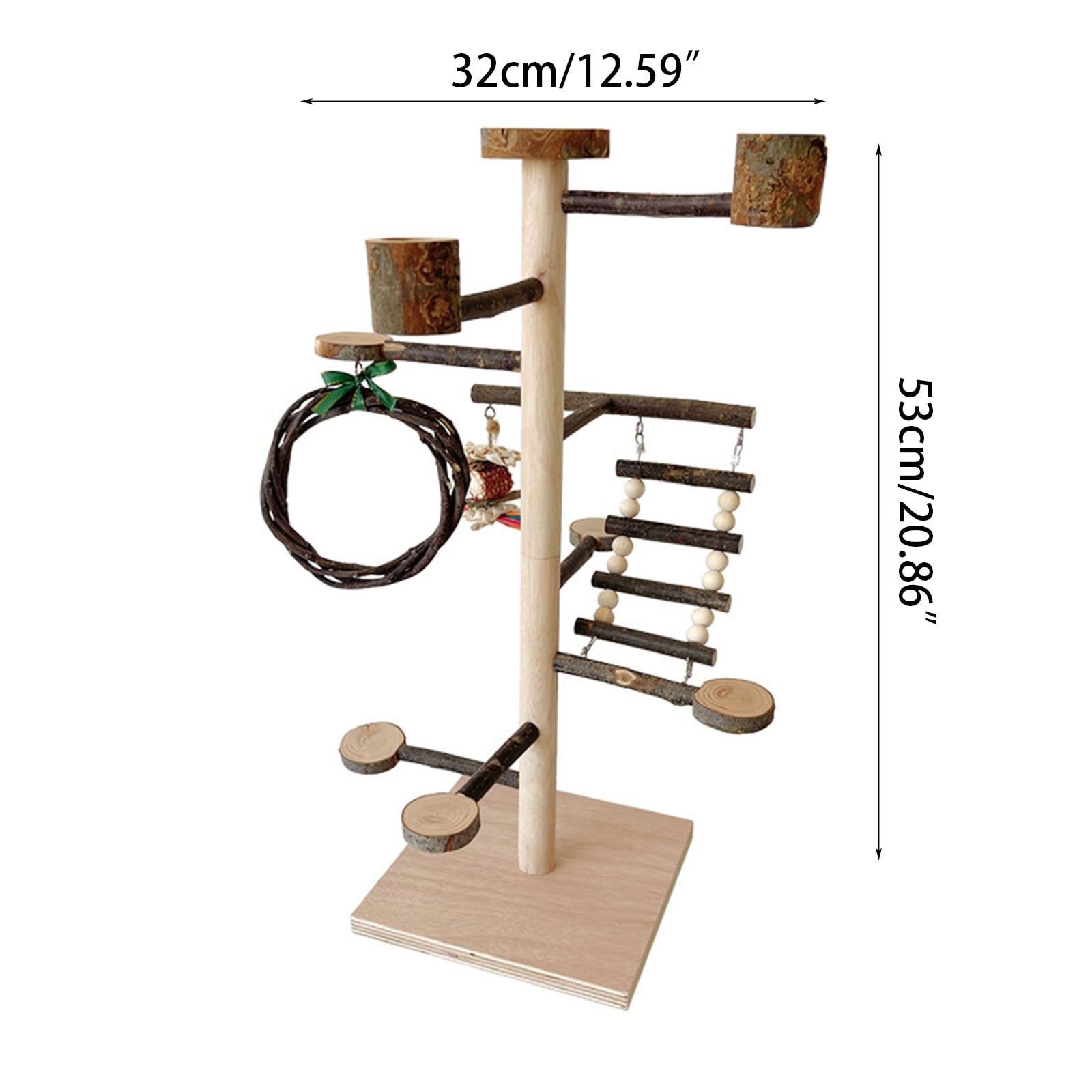 Vogel-Gym-Spielständer, Spielzeug, Vogelkäfige, Klettern, Holzschaukel, Stehsitzstangen, Schleifen für Kakadus, Vogeltraining, Aktivitätsplattform