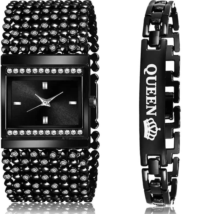 ZUPERIA Black Dial Watch Combo for Women and Girls - Analog Watch - for Girls (B09XMMTTFG) Amazon Price History, Amazon Price Tracker