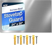 CalPalmy 24x30 Reversible Metal Stove Backsplash with Screws - Broan-NuTone SP3004 Compatible, Ultra Flat Splatter Guard Easy Install