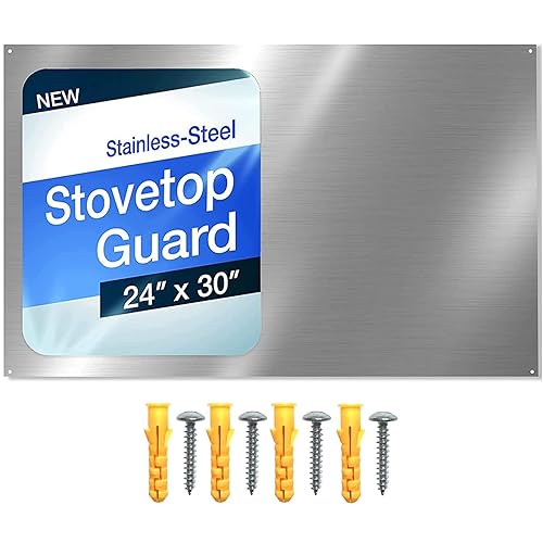 24" x 30" Reversible Metal Backsplash Matching screws | Compatible