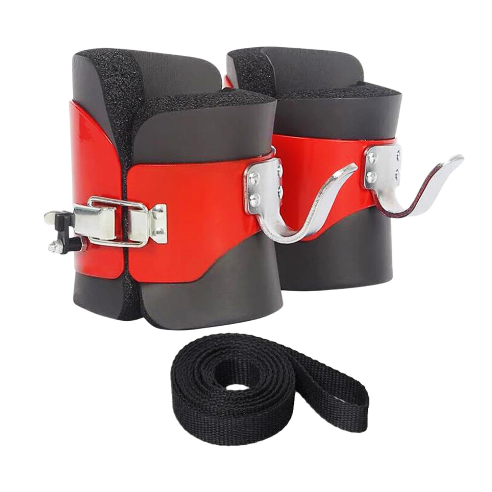 ZOOMELLA Anti Inversion Boots Boots for Sit up Abdominal Exercise Gym Black Red|Inversion Tables|Sporting Goods