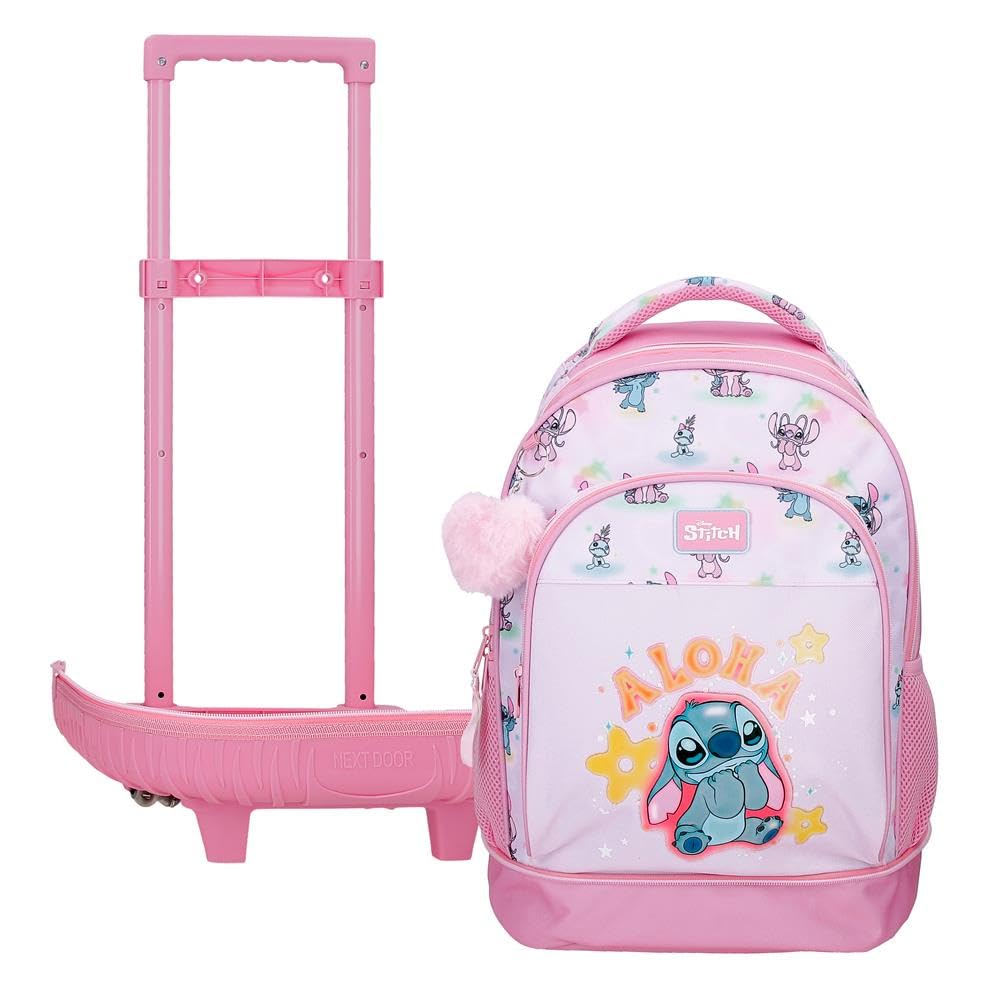 Joumma Disney Stitch You & Me Mochila Compact 2 Ruedas Malva 32x45x21 cm Poliéster - 5