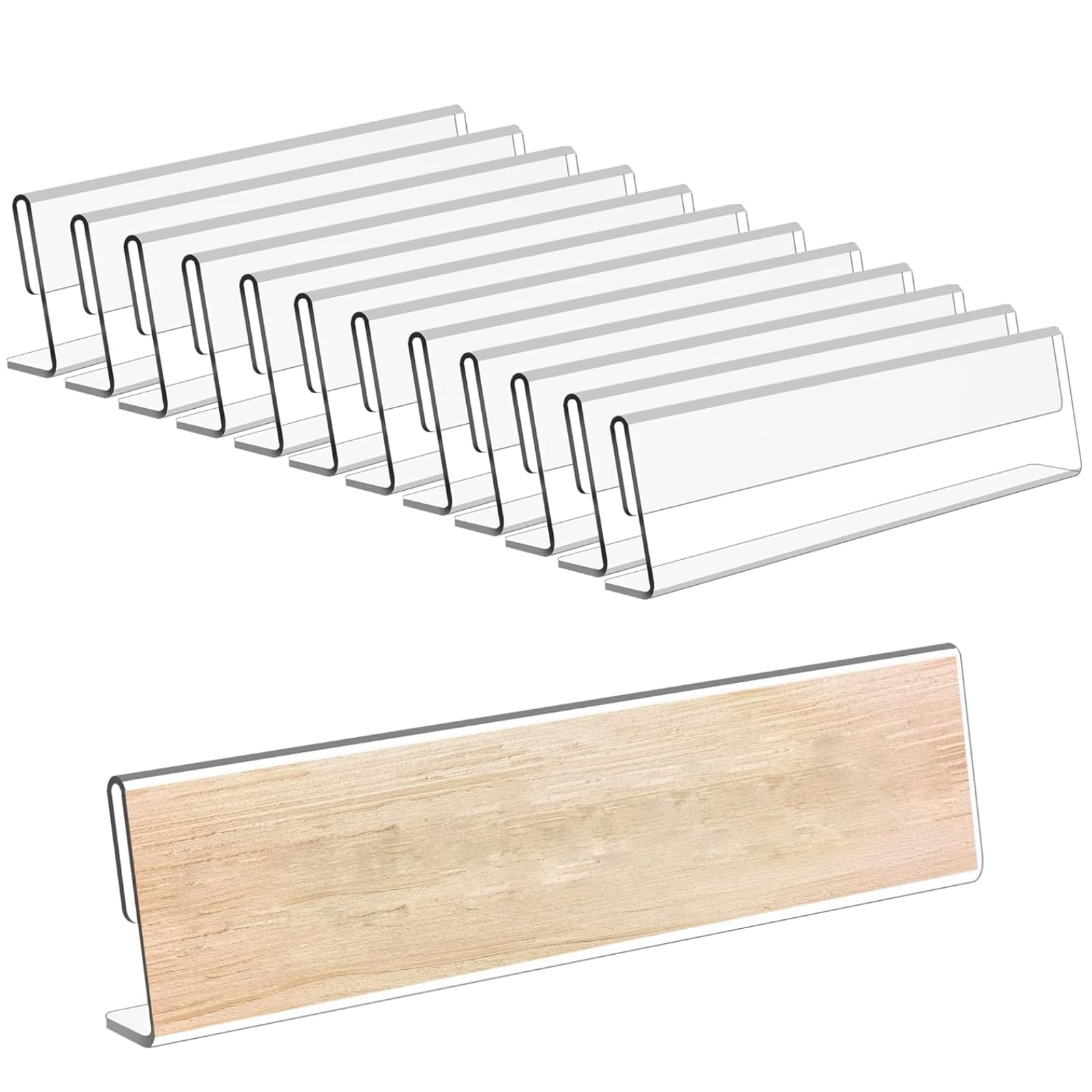 Amazon.co.jp: TOWEBOORY 12個 アクリル ネームプレート l型 会議用