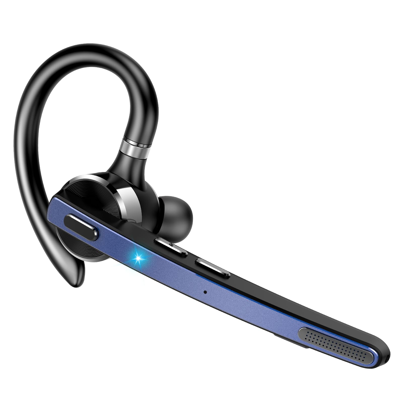 Thunelec Auriculares Bluetooth V5.3, teléfono manos libres inalámbrico con CVC 8.0/ENC Dual Mic, APTX, silencioso, conexión de dos dispositivos, azul