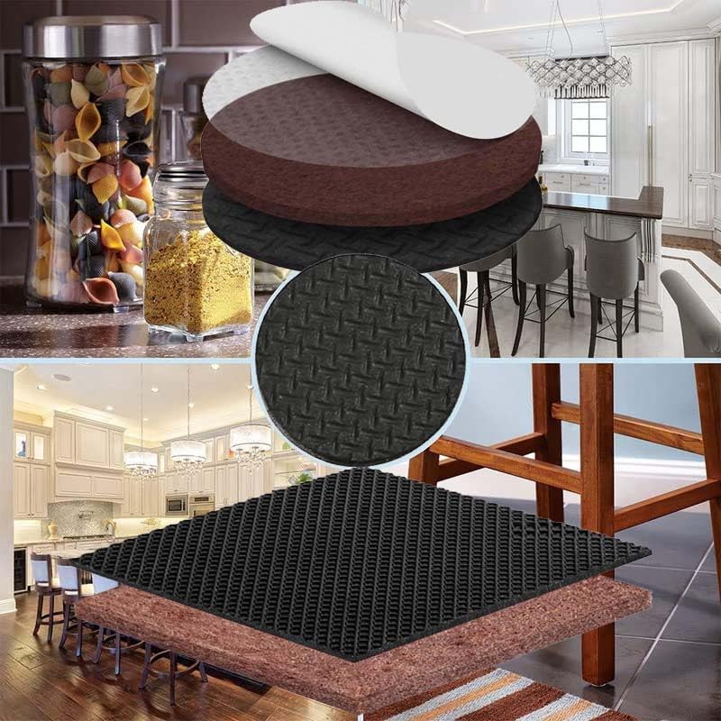DIY Crafts 72 Pcs, 3X3 INCH 75mm Square, Self Adhesive Non Slip Home Door Handle Furniture Wall Glass Gripper Anti-Vibration Shock Universal Rubber Silent Feet Pads Table Floor Protector (72, 3 INCH)