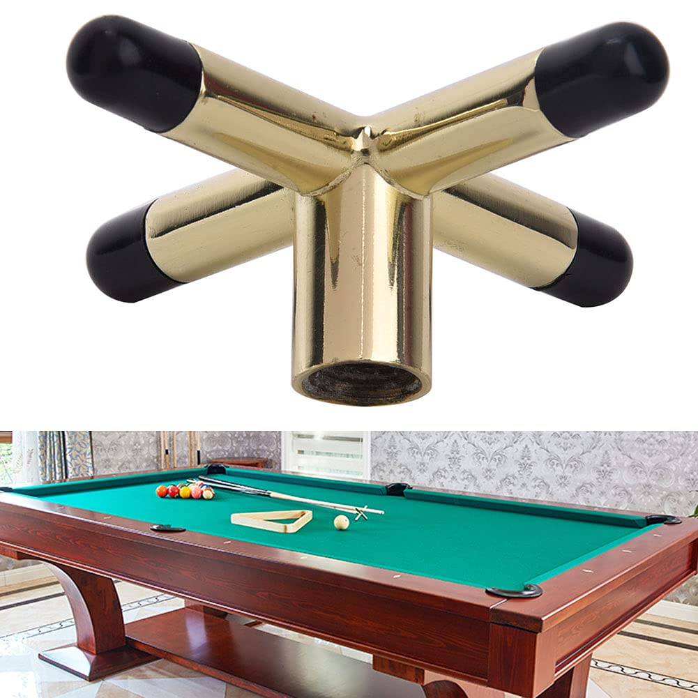 VGEBY Testa del Ponte da Biliardo, Accessorio per Stecca da Biliardo con Placcatura in Metallo e Rame, Design Durevole Maggiore stabilità, Perfetta per i Giocatori di