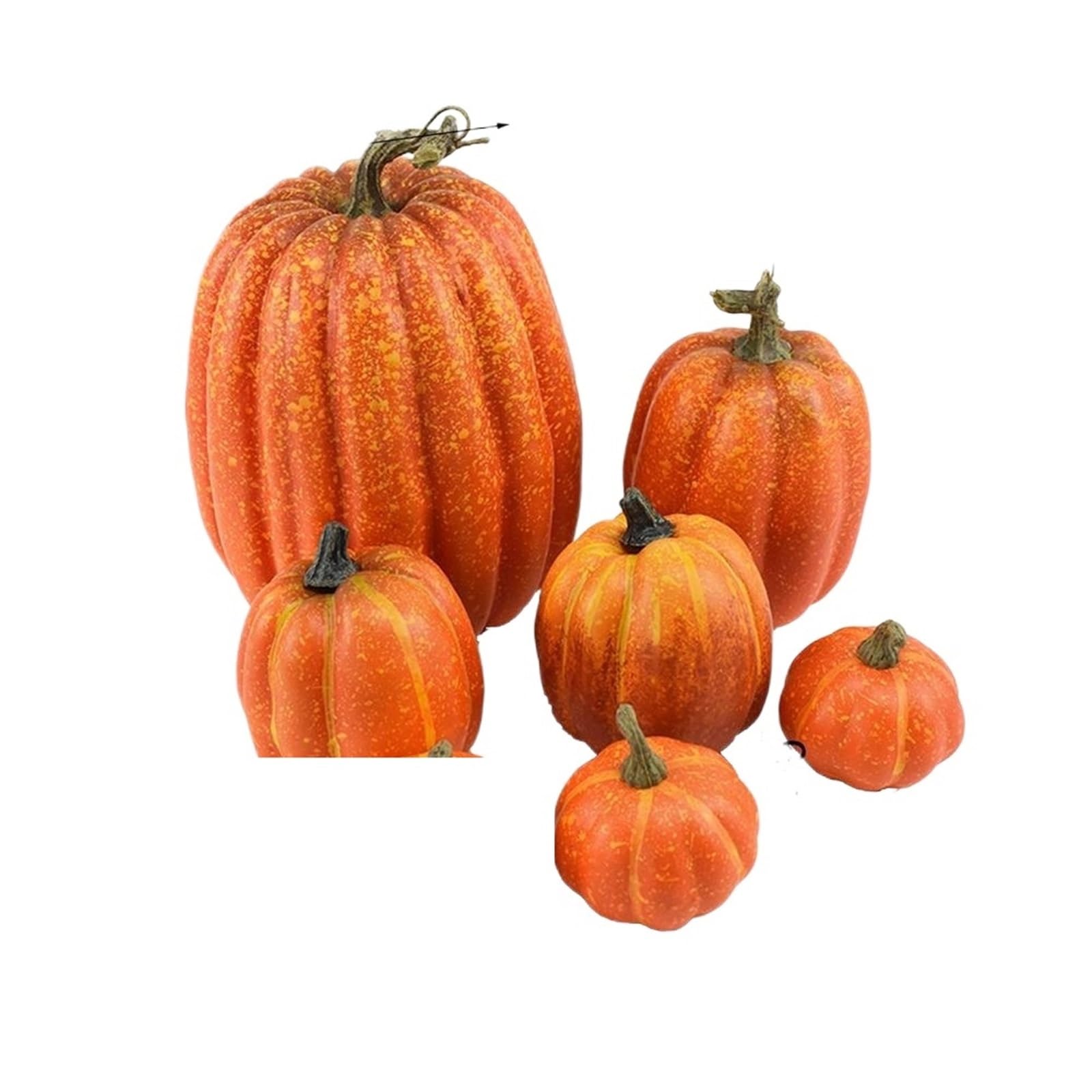 BAYNOPURIN Simulated Vegetables 7Pcs Autumn Harvest Artificial Pumpkins Large Fake Simulation Pumpkin Realistic Fall Decorations
