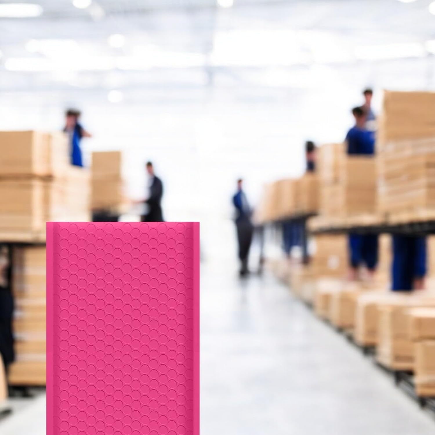 iMBAPrice Paquete de 100 sobres acolchados de burbujas de polietileno autosellantes de color rosa intenso #2 (8.5 x 12 pulgadas) (100 bolsas en total)