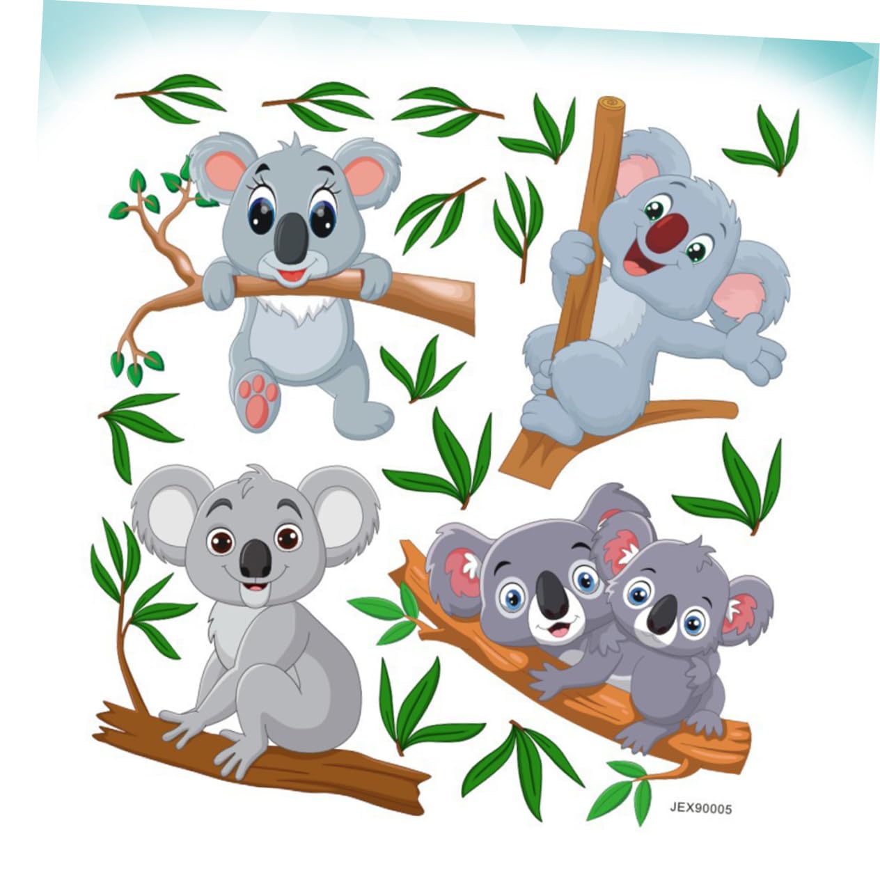Tofficu 3 Hojas Póster Autoadhesivo de Animales Pared Infantil Ramas PVC Resistente y Lavable Decoración Habitaciones Guarderías