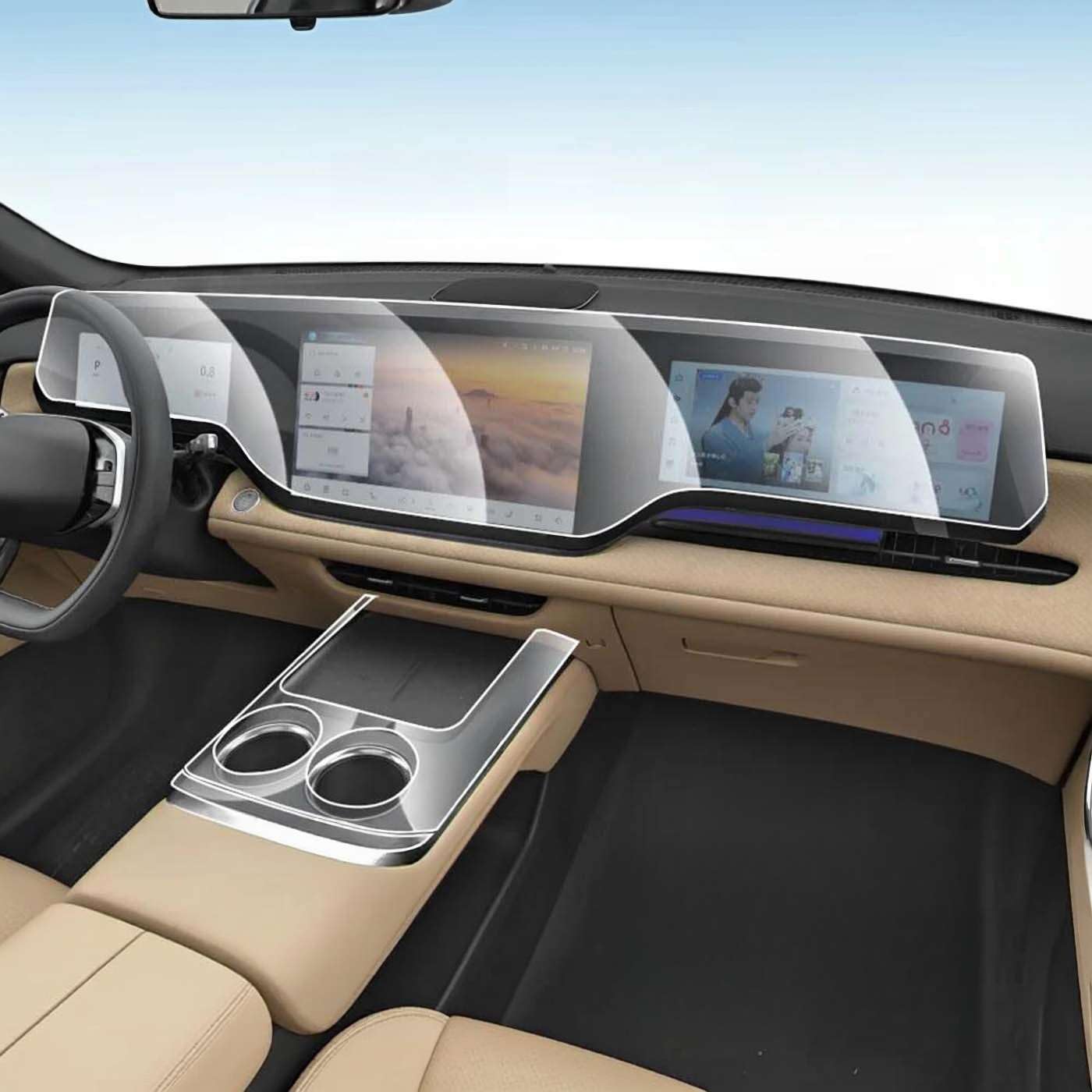 Car Interior Center Console Media Dashboard Navigation TPU Protector Film, for CHANGAN CS75 Plus 2026 Anti-Scratch