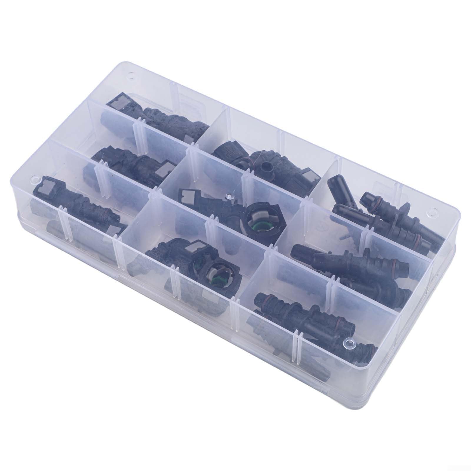 Ensemble de déconnexion rapide pour conduite de carburant, 24 pièces pour connecteurs de fluides automobiles pour accouplements à clip de tuyau, assortiment de réparation de tuyau d'essence 8 mm 9 mm