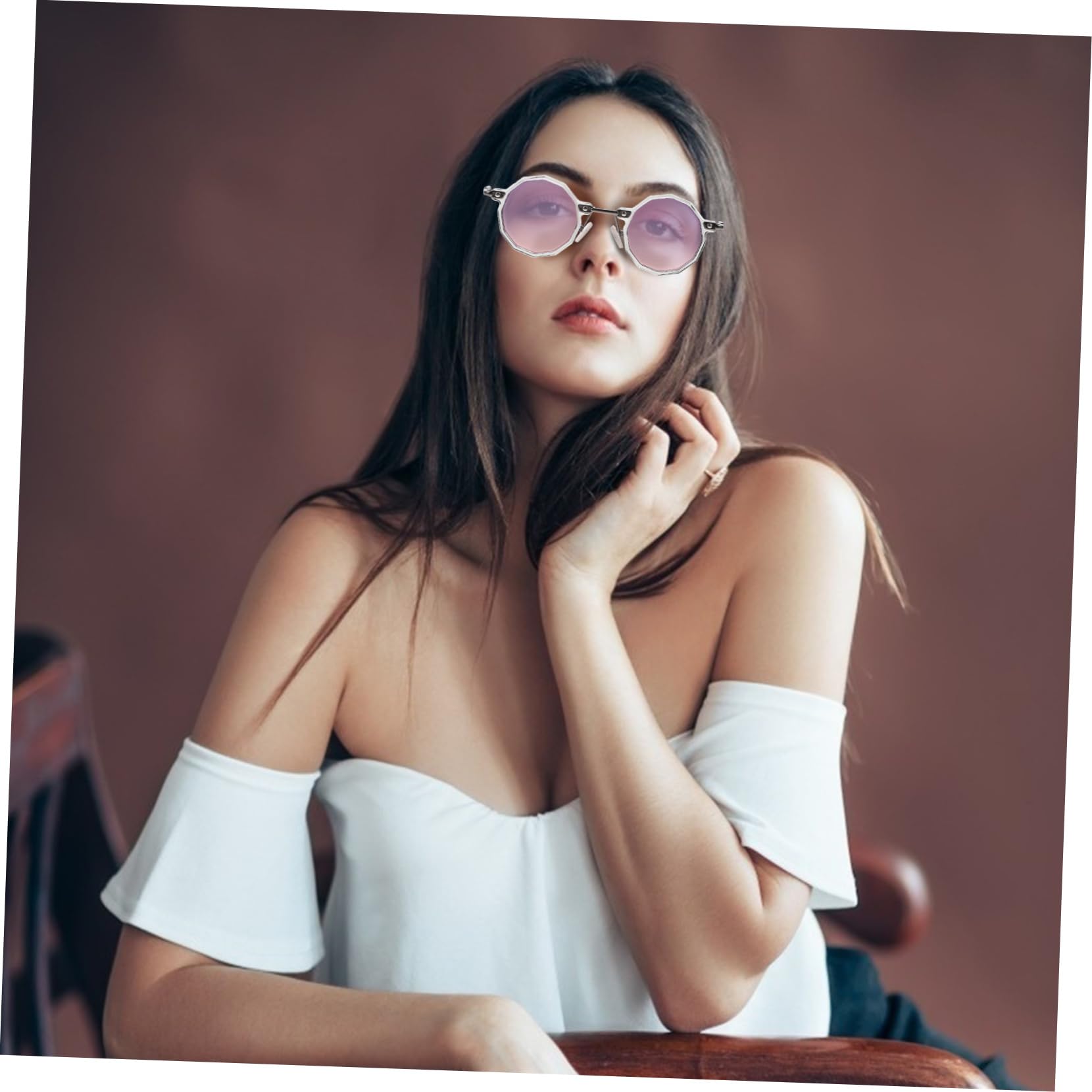 TOVINANNA Elegant Women's Sunglasses Hip Hop Eyeglasses Vintage Style for Parties