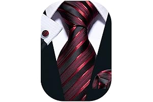 Stripe Men Necktie Set with Cuff Links