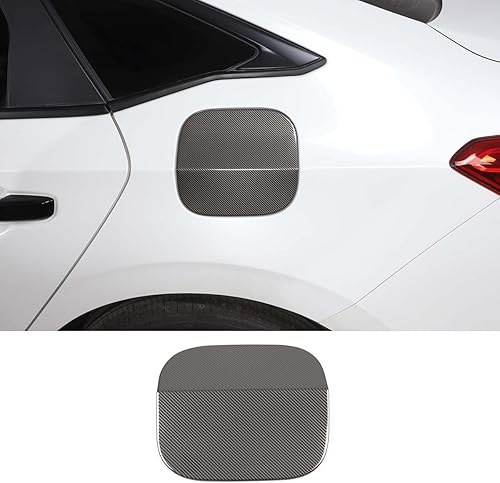 Tapa de gas de fibra de carbono de acero inoxidable, cubierta de puerta de tanque de llenado de combustible, accesorios exteriores del automóvil,