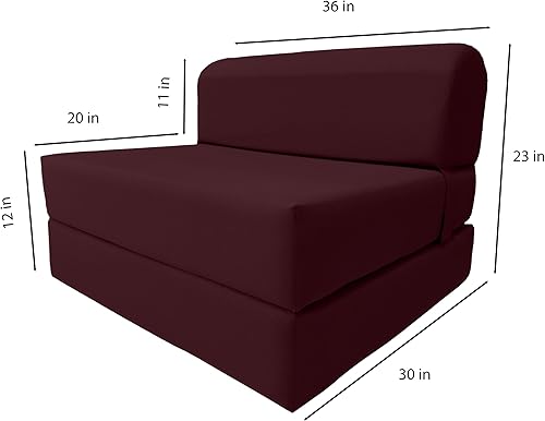 Miniatura 249 de Sofá cama plegable color gris de espuma, 6 pulgadas. Grosor x 32 pulgadas, ancho x 70 pulgadas. Cama de Invitados, cama plegable con espuma de alta