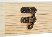 Vista 6 de Bright Creations Paquete de 6 cajas de ataúd de madera sin terminar con tapas con bisagras, decoración de ataúd para manualidades, recuerdos