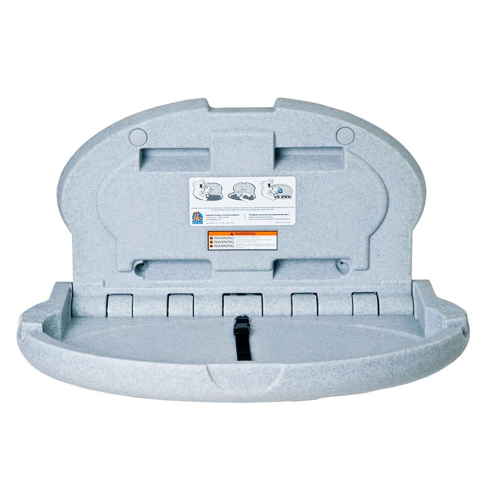 Koala Kare KB208-12 Horizontal Wall-Mounted Changing Station - Polypropylene, Gray Granite