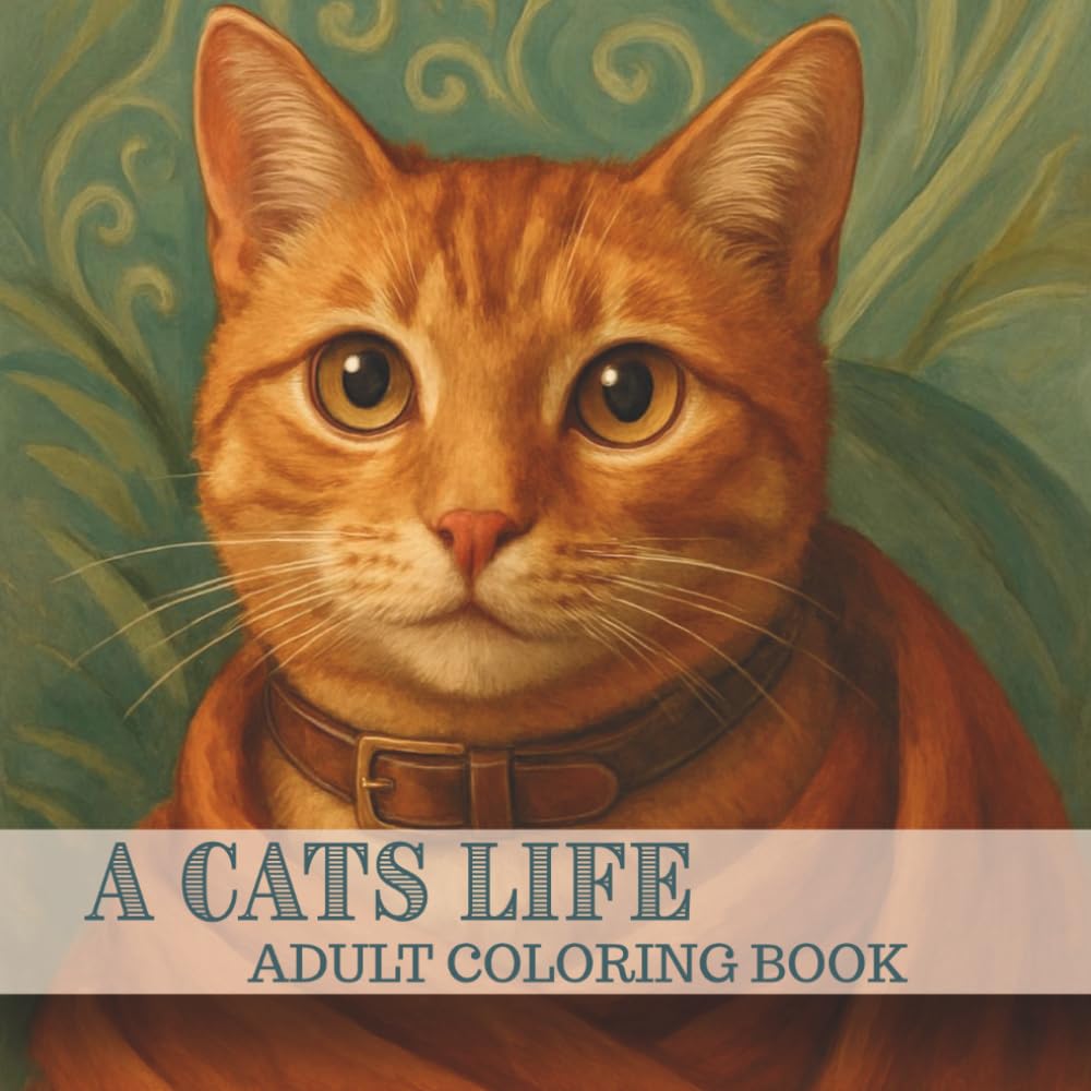 A Cats Life: Adult Coloring Book: 55 Adorable Cats | Relaxing Activity For All Ages