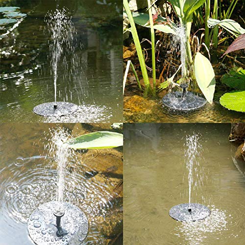 3.0W Solar Floating Fountain For Pond Solar Panel Kit Water Fountain With 6 Nozzles, For Pool, Garden, Fish Tank And Aquarium