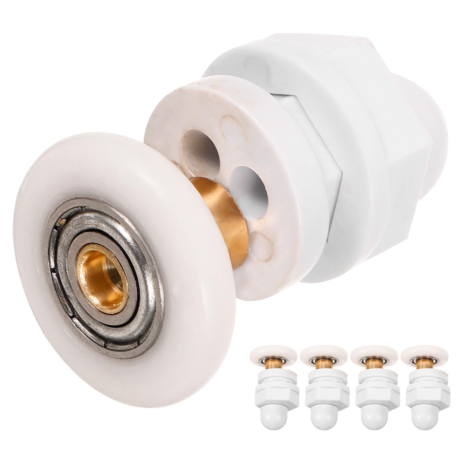 Rodillos para puertas de ducha Gatuida de 25 mm: elimine atascos con el pack de 6 piezas