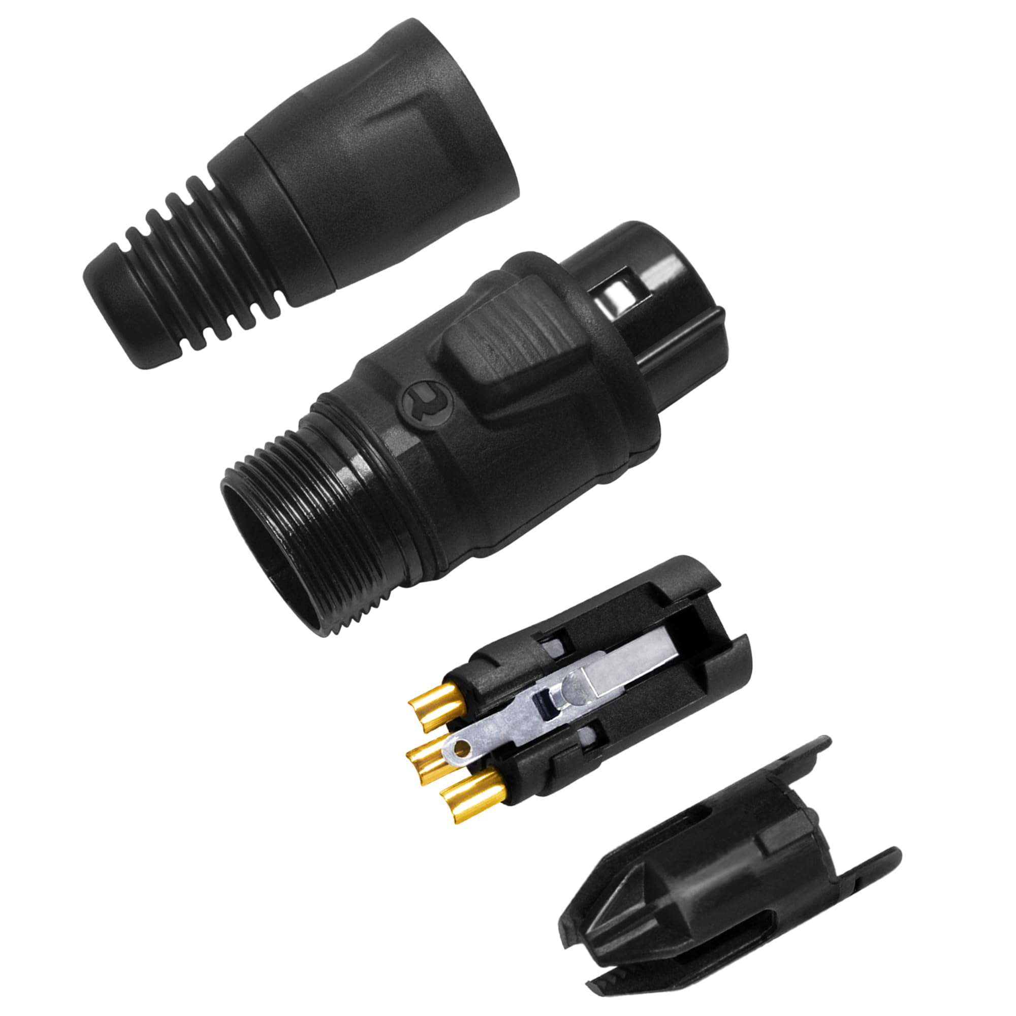 WBC-VALUELINE-2CS (22 AWG) - 4 unidades - Micrófono flexible equilibrado blindado de baja capacitancia de 10 pies, altavoces activos y cables de interconexión con conectores XLR dorados Neutrik-Rean