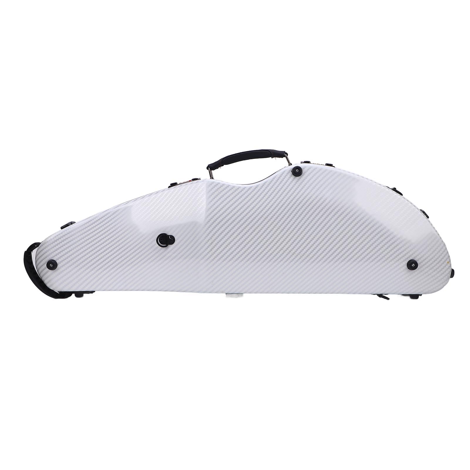 Walfront Estuche Rígido para Violín de Tamaño Completo 4/4, Carcasa Triangular de Fibra de Carbono con Cierre para Higrómetro, 2 Soportes para, Correa Doble para Violín /, 3/, 1/2 y