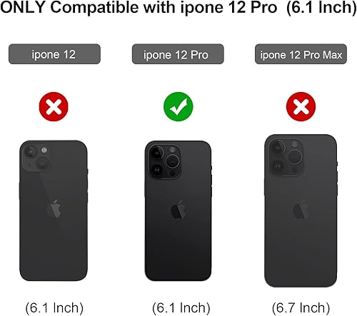 Miniatura 6 de Compatible con iPhone 12 Pro, funda transparente y colorida con patrón de pata de cachorro para mujeres y niñas, cámara delgada suave y protección