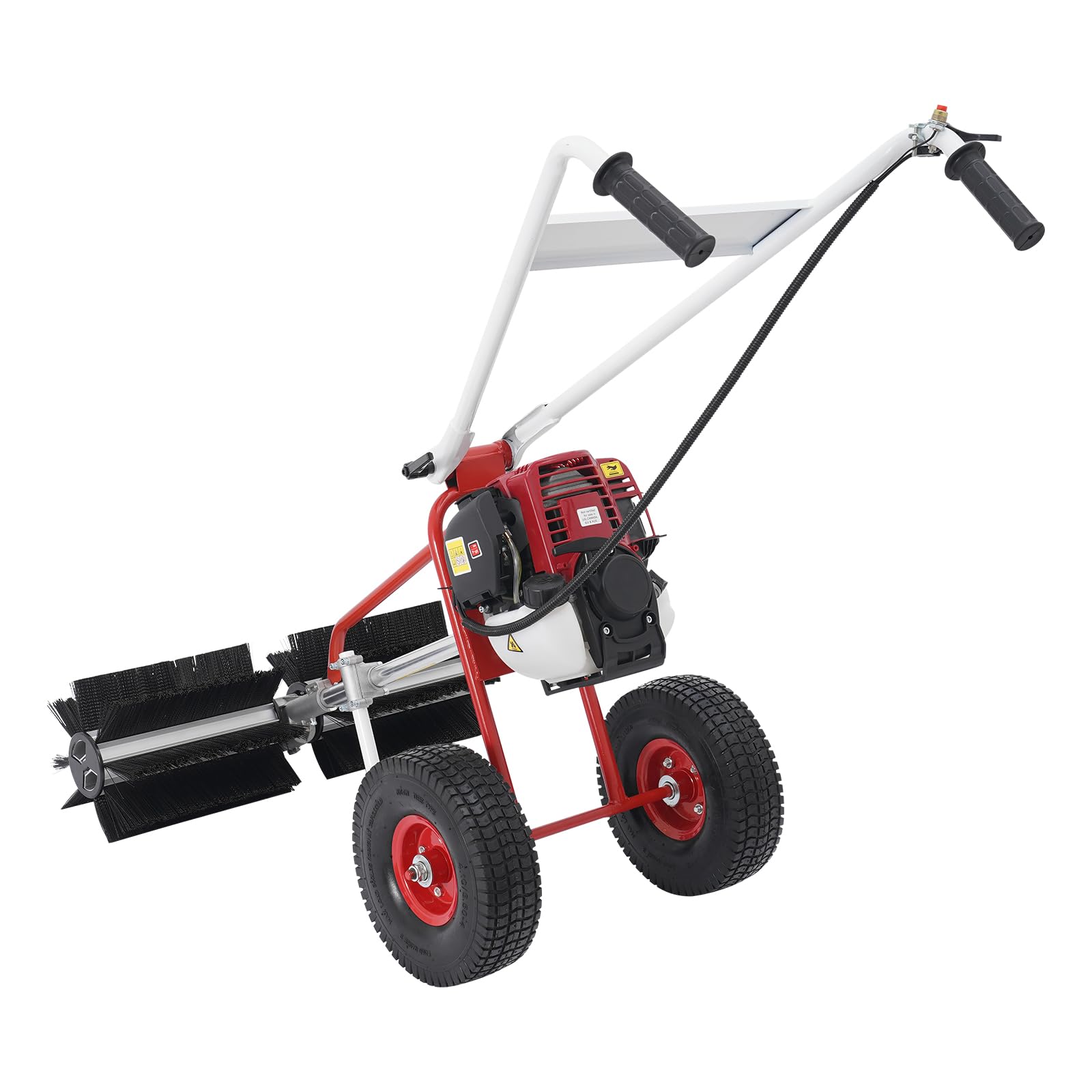 Kehrmaschine Benzin 4 Takt für Kunstrasen Laubsammler Motorbesen Kehrbesen Benzinmotor Benzin Motor Besen Handkehrmaschine Gasoline Lawn Sweeper Gasbesen