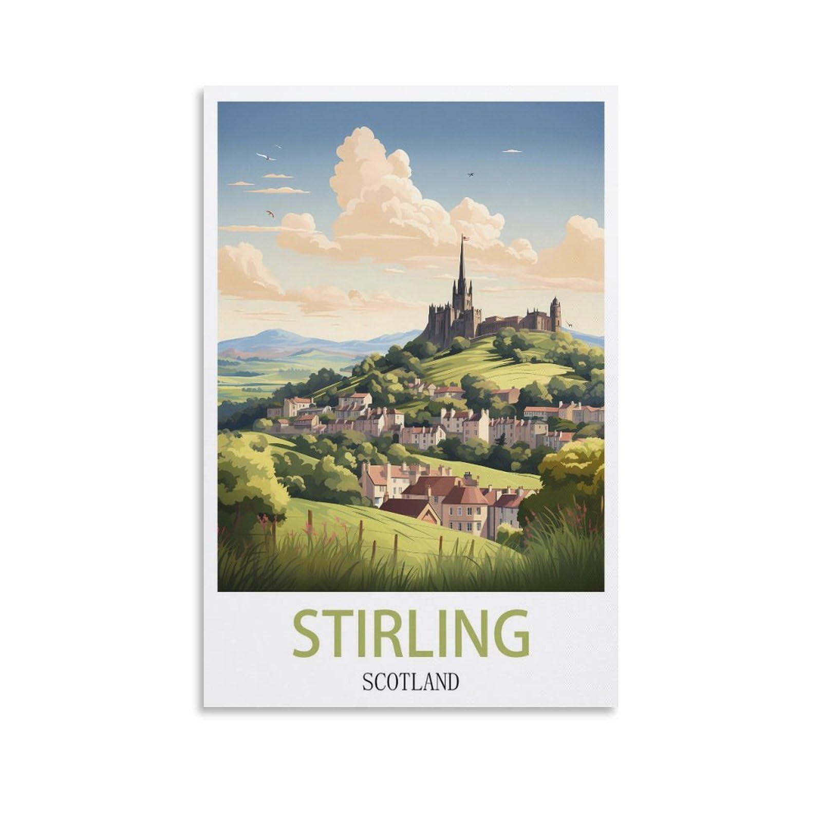 Metal Tin Sign,Stirling Scotlands,Metal Wall Decorative Tin Signs for Home Kitchen Bar Coffee Shop Club Orchard Decoration 30x40cm