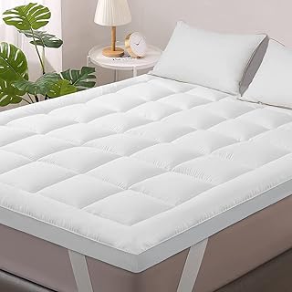 jaipur linen Super Soft 800 GSM Microfiber Mattress Padding/Topper for Comfortable Sleep-Double Bed-72 Inch X 72 Inch-White-picture-30