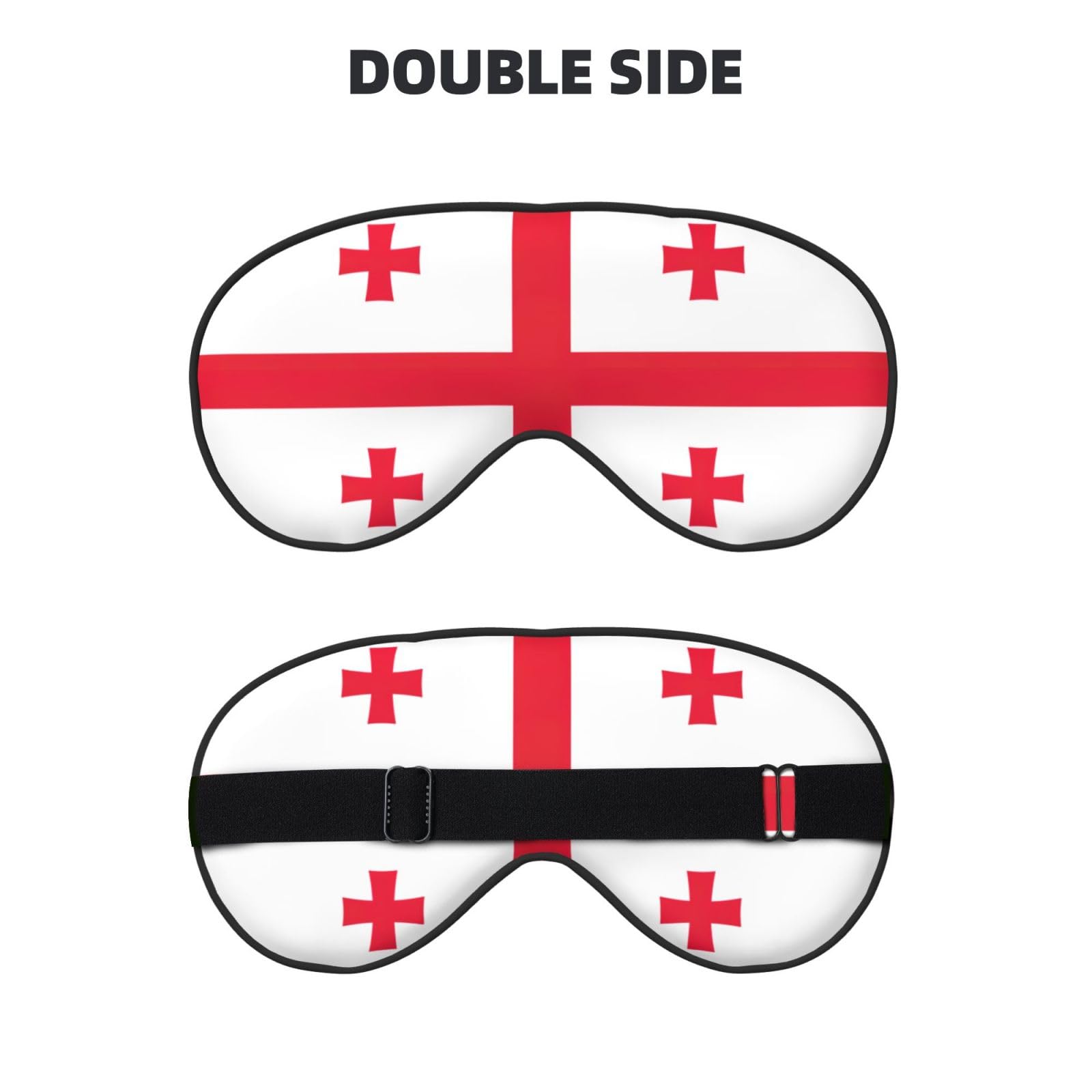 Flag of Georgia Print Sleep Mask Silk-Like Eye Mask Sleeping Eye Mask for Women Men for Travel Sleep Relaxation