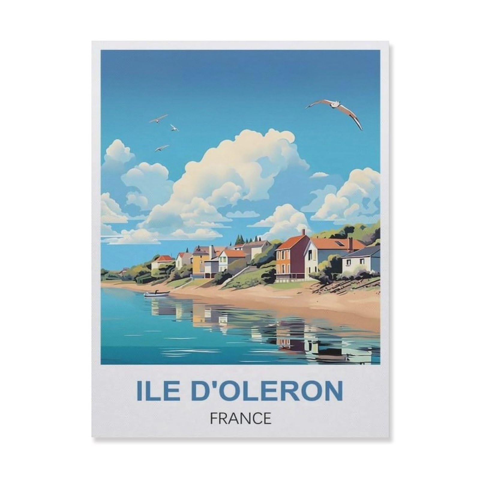 Funny Bathroom Wall Decor Signs，Ile D'oleron France(15x30cm）