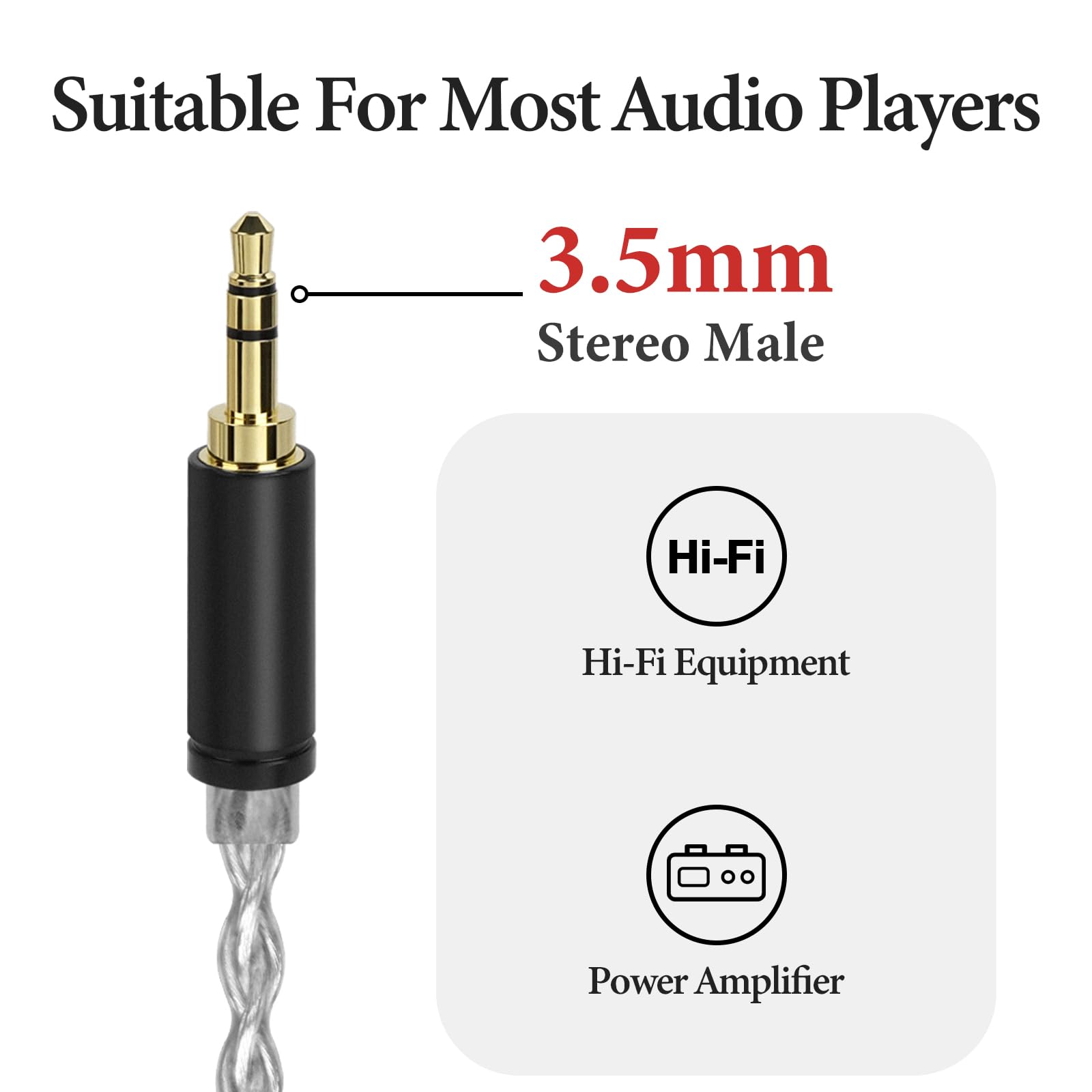 Amazon.com: GEEKRIA Apollo Silver-Plated Upgrade Audio Cable