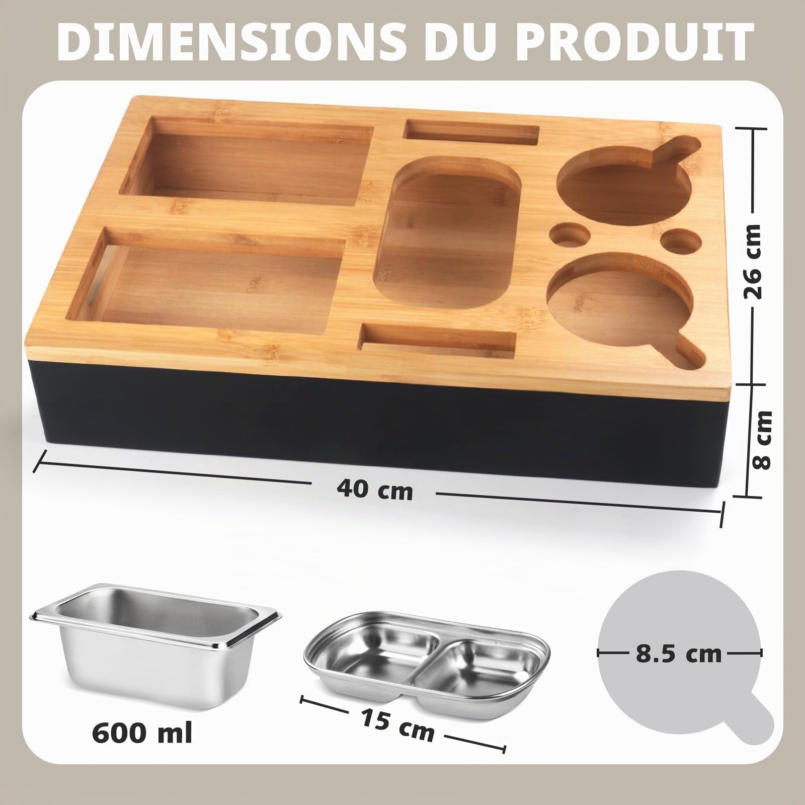 Boîte à goûter pour canapé, Cadeau d'anniversaire pour Homme, Distributeur de collation avec Bol à collation, Porte-Bouteille, Organisateur de collation, Couvercle Amovible pour canapé