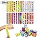 Price comparison product image LATERN 30pcs Slap Band Slap Bracelets for Kids Party Bag Fillers Snap Bands Party Favors with Colorful Hearts Animal Skin Emoji Christmas Prints