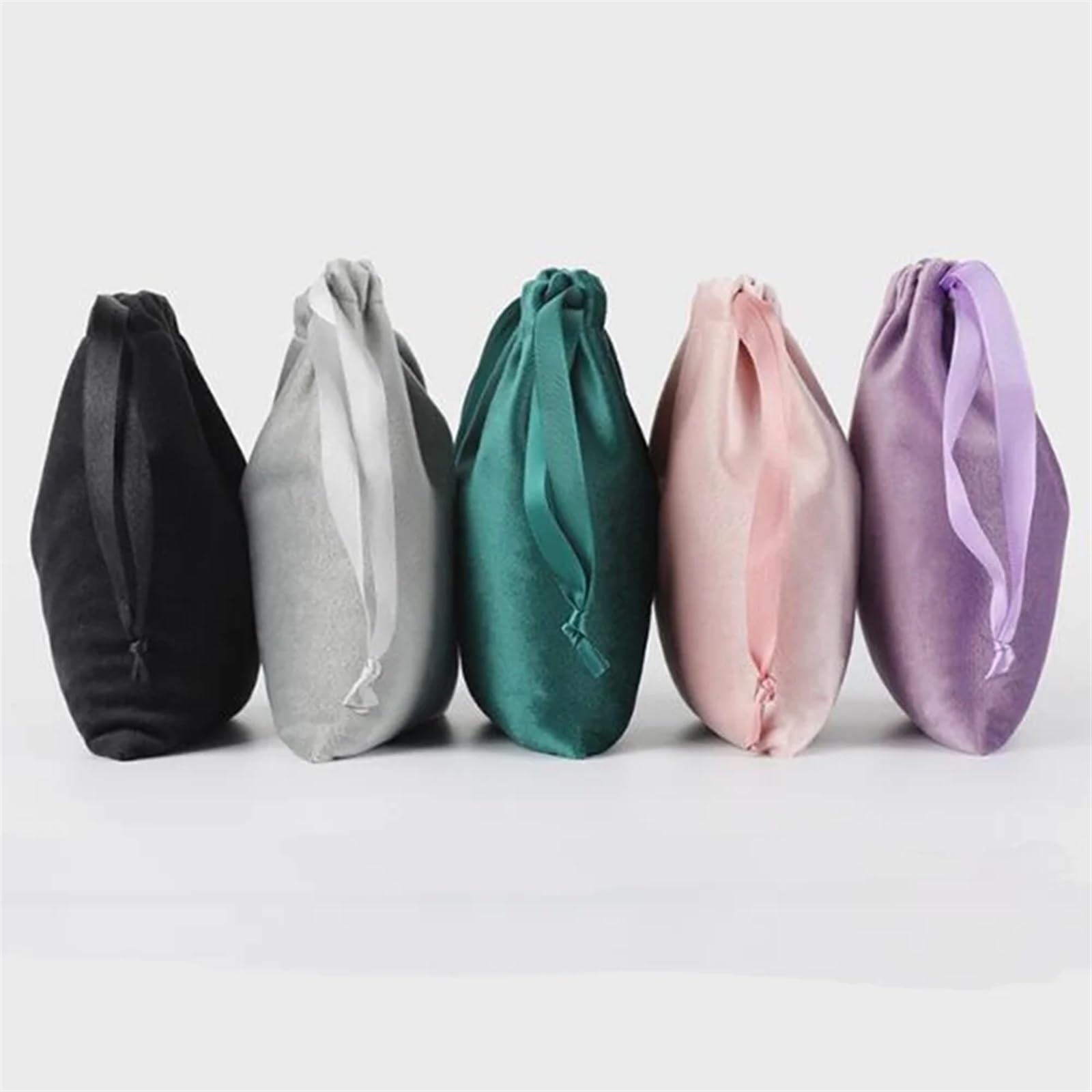 Geschenkbeutel 10 Stück Samt-Kordelzug-Verpackungstasche, einfarbig, Schmuckbeutel, Kosmetik-Aufbewahrungsbeutel, mehrere Größen, Hochzeit, Party, Geschenke(22x25cm)