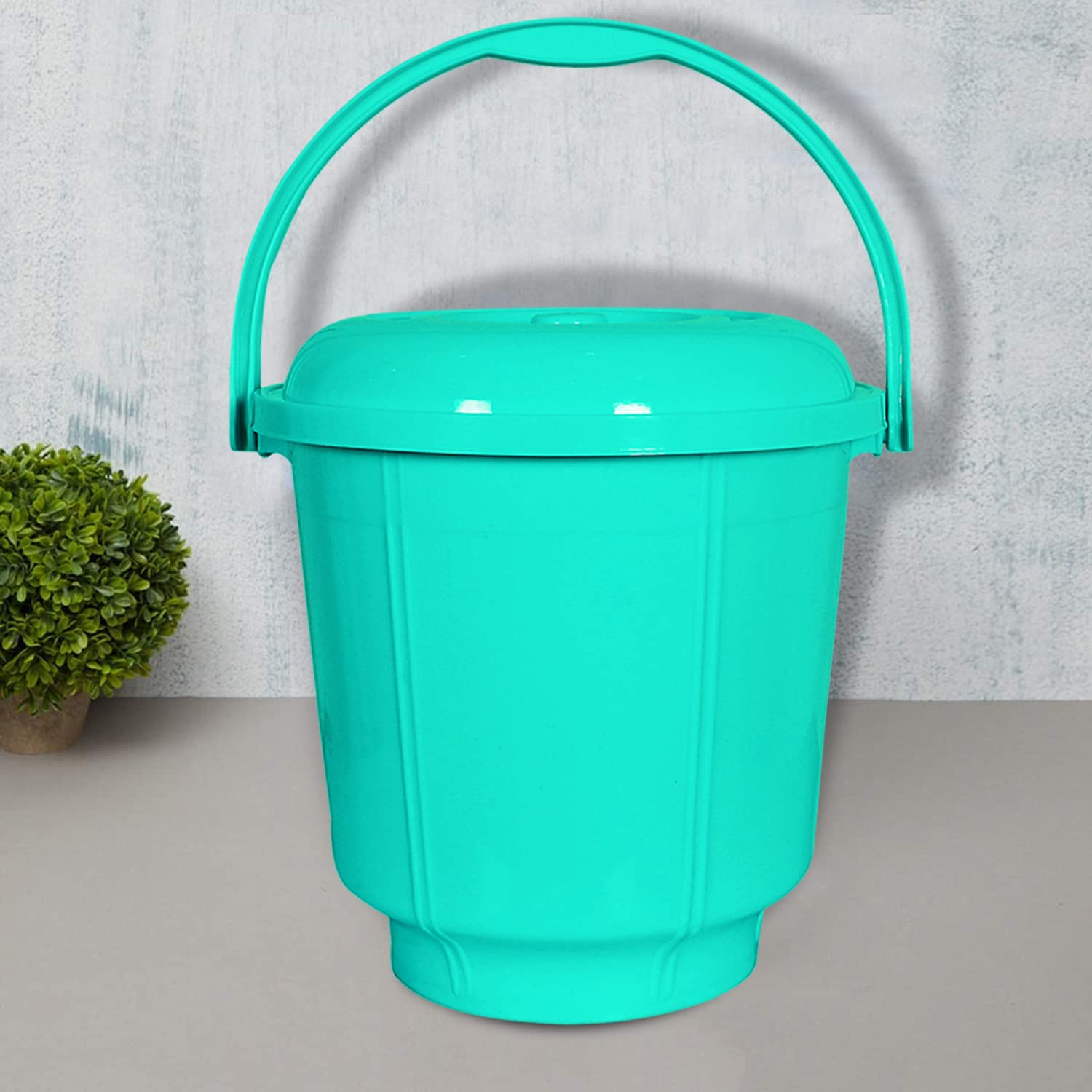Heart Home Unbreakable Bucket - 13L Mint Green -5