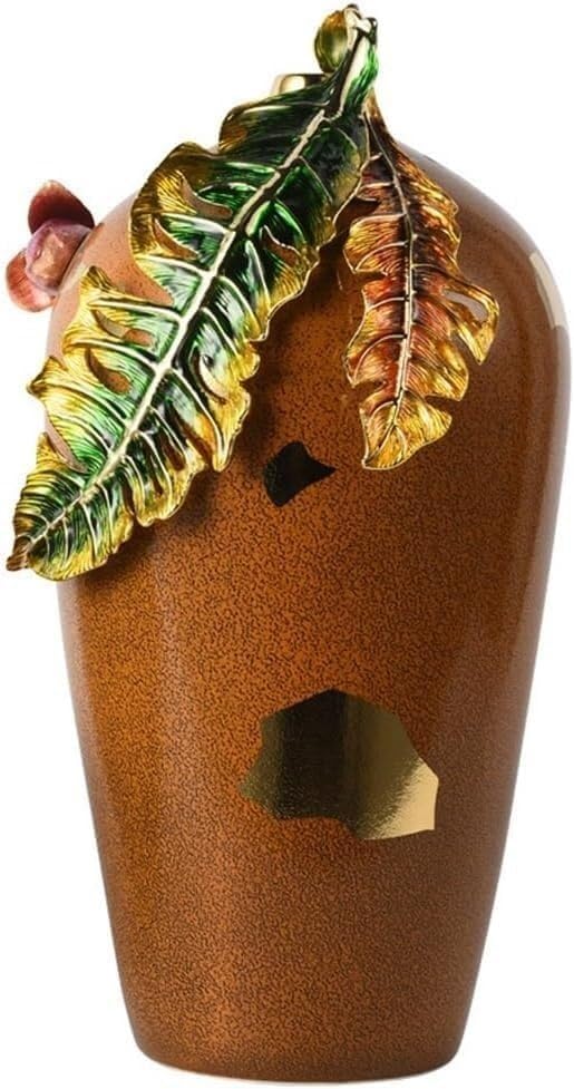 Vase céramique émaillé coloré de 36 cm pour décoration de table