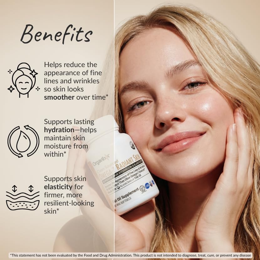 Organixx Omega 7 Radiant Skin Softgels