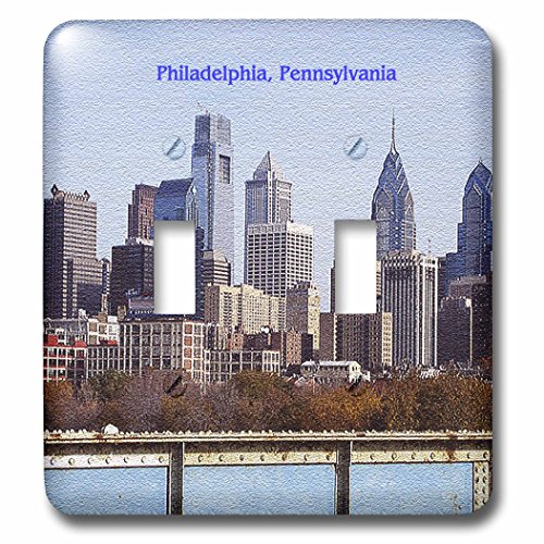 Philadelphia skyline interrupteur double pour remplacer vos plaques blanches ternes - 3