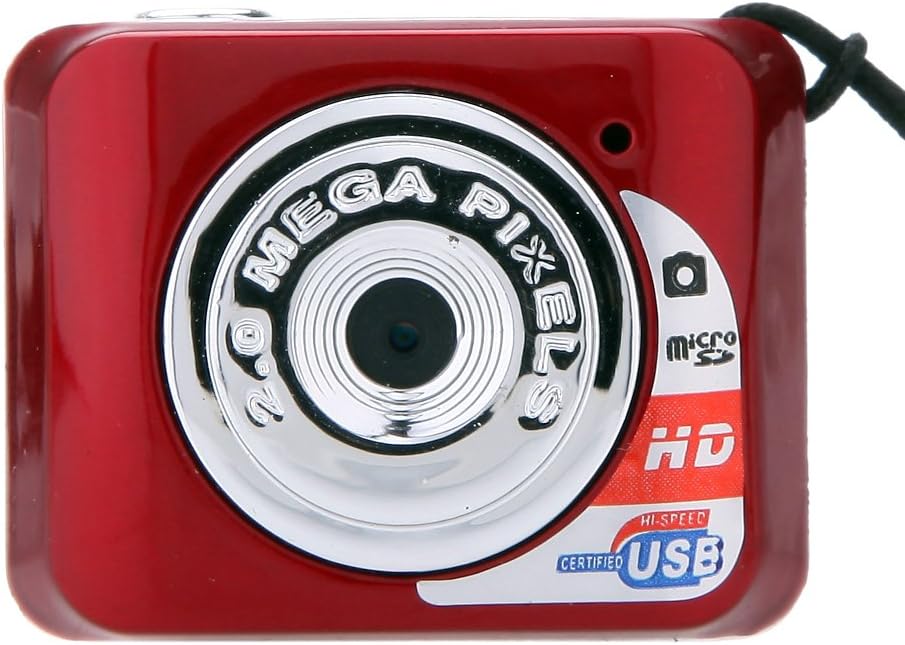 Front view of the X3 Mini Digital Camera, showing the lens and '2.0 MEGA PIXELS' text.