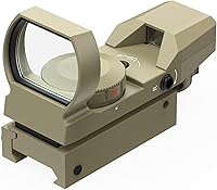 Vista 10 de Feyachi Mira Refleja - Retícula Ajustable (4 Estilos) ¡Tanto Roja como Verde en una Sola Mira!