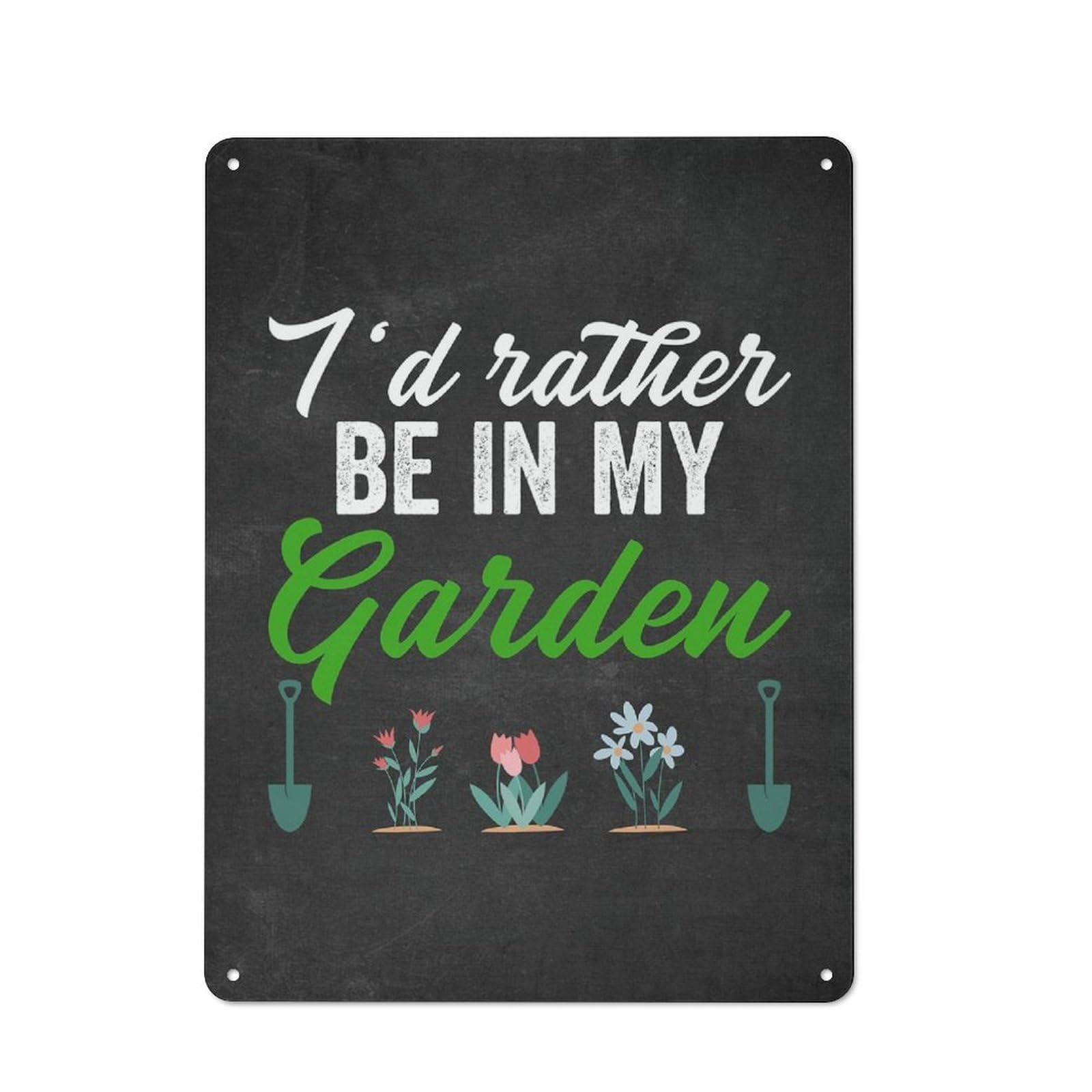 Junmoney Style-12 Country Metal Sign With Gardening Design 40X30cm, Barn Style Farmhouse Wall Decor For Farmhouse Kitchen, Pantry Or Dining Area