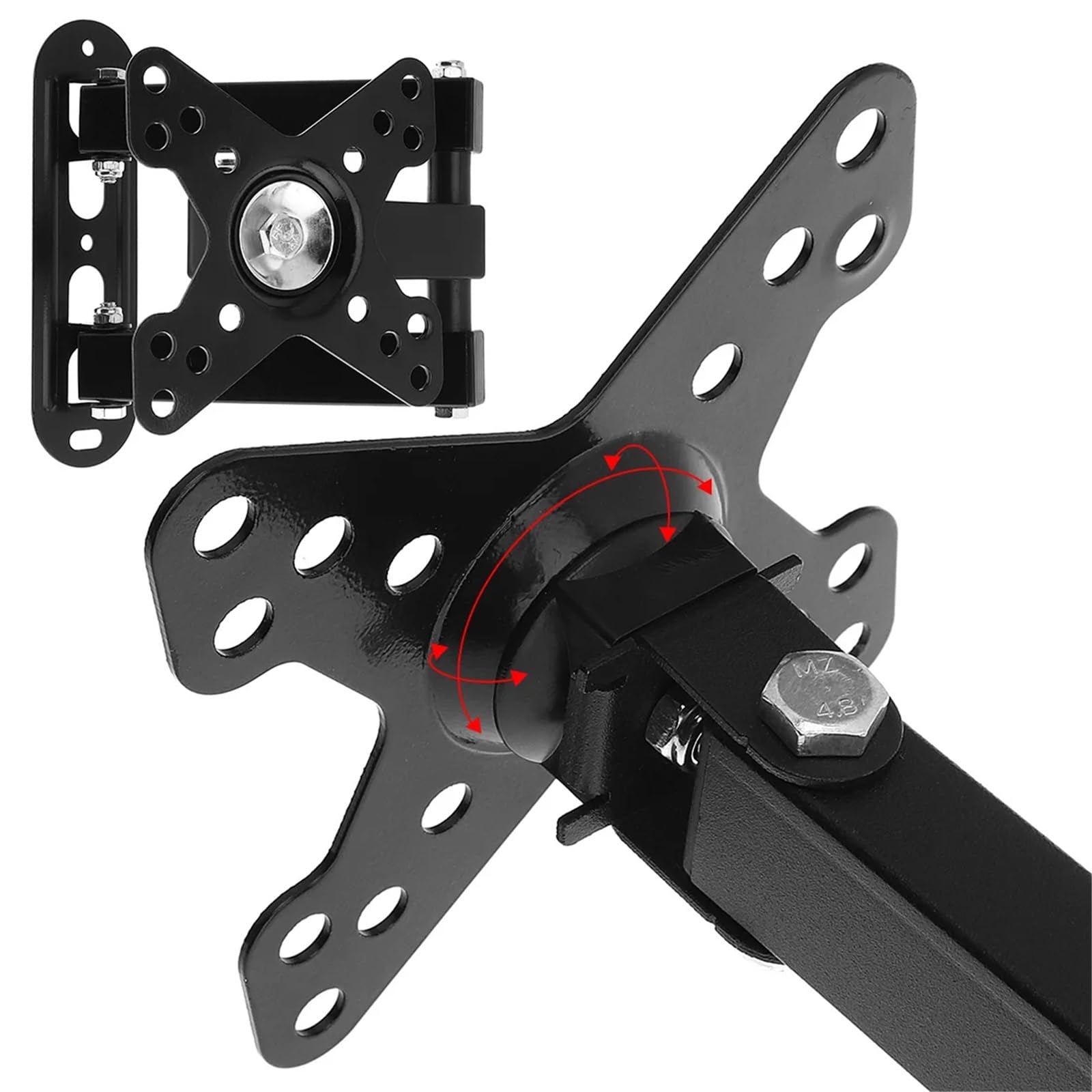 SERDAS Supporto telescopico regolabile da parete per TV LED/LCD da 17-42 pollici, 15-40 pollici, 14-47 pollici (adatto per TV da 15 a 40 pollici)